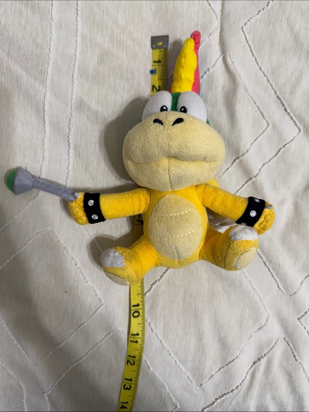 Yellow Plush Dragon/Unicorn Stuffed Toy with Colorful Horn